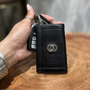 Bvlgari Black Leather Key Holder Set Luxury